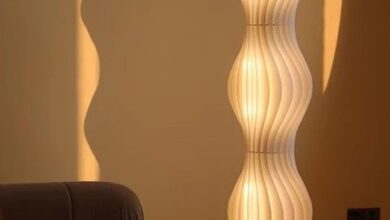 White floor lamp