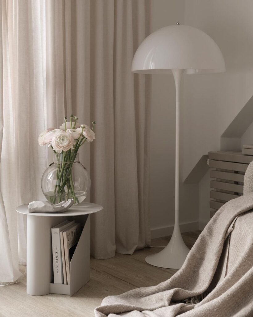 White floor lamp