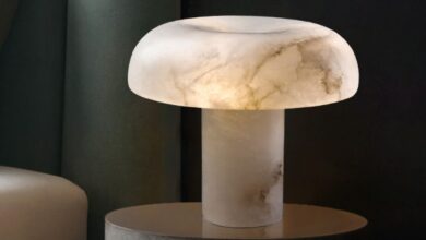 White table lamp