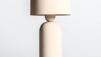 White table lamp design
