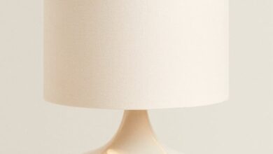 White table lamp design