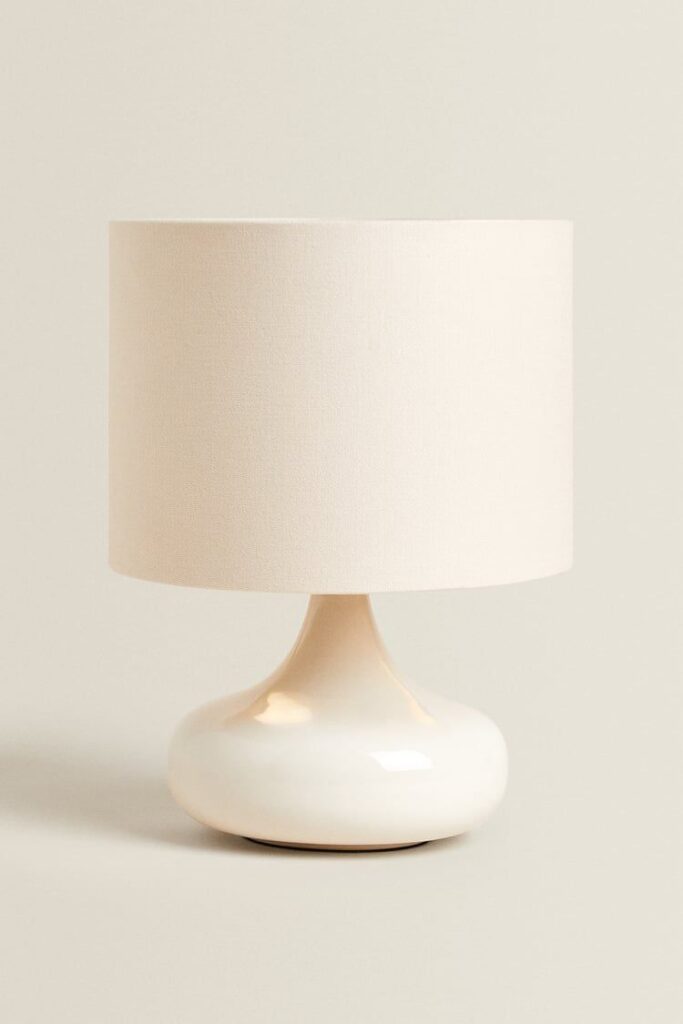 White table lamp design