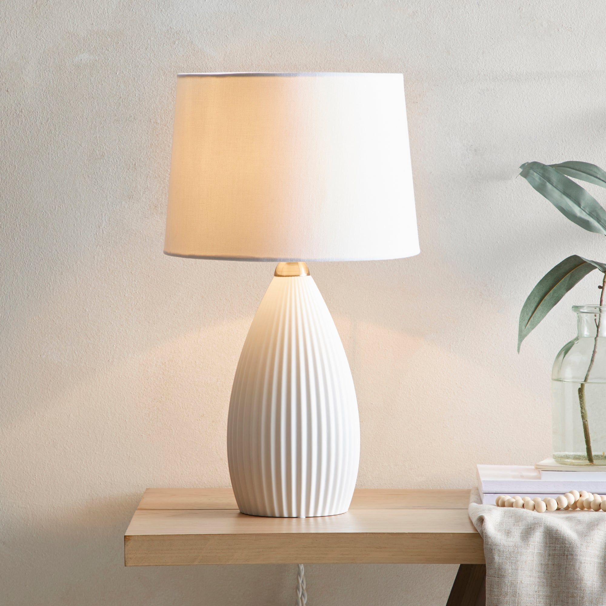 White table lamp design The Elegance of a Minimalist Lamp in White