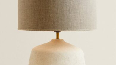 White table lamp design