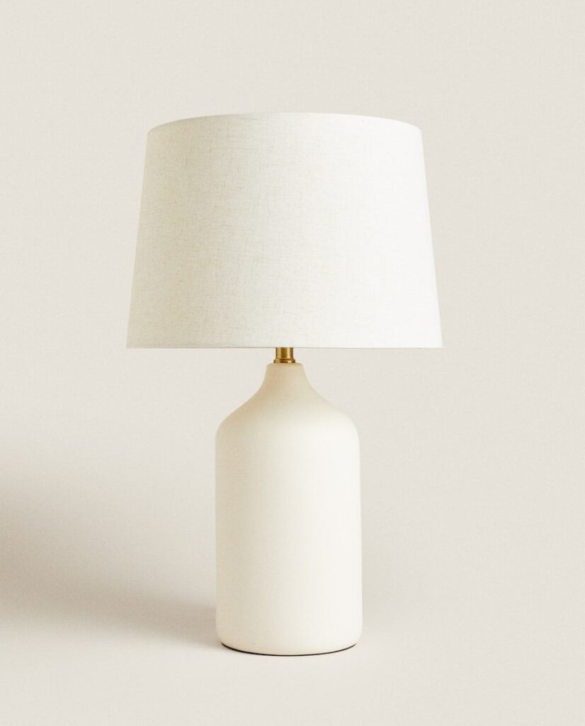 White table lamp design