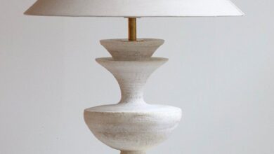 White table lamp