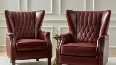 Wingback Leather Armchair