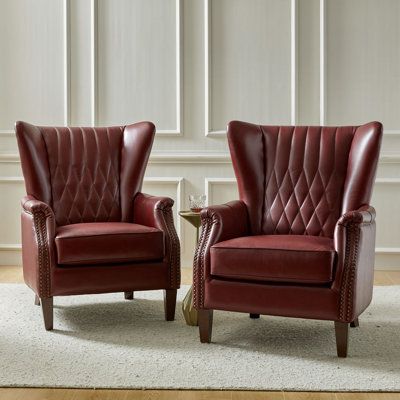 Wingback Leather Armchair