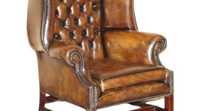 Wingback Leather Armchair