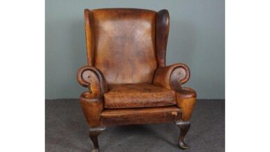 Wingback Leather Armchair