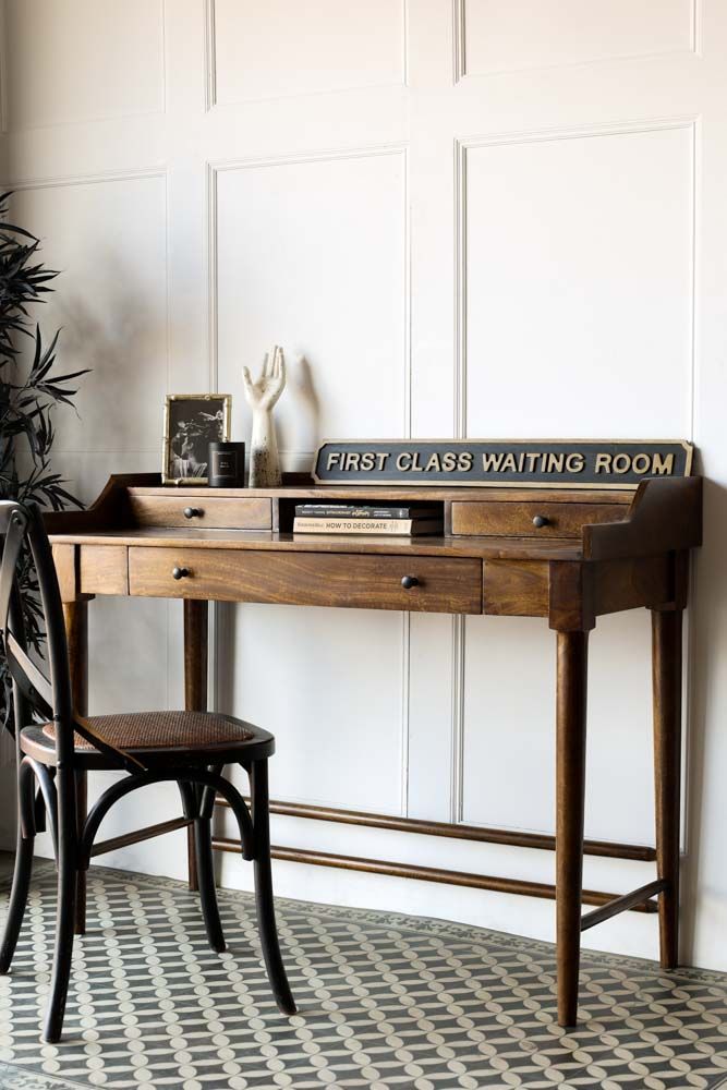 Wooden Desk For Home Office Create an Elegant and Functional Workspace with a Solid Wood Desk