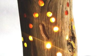 wooden lamp