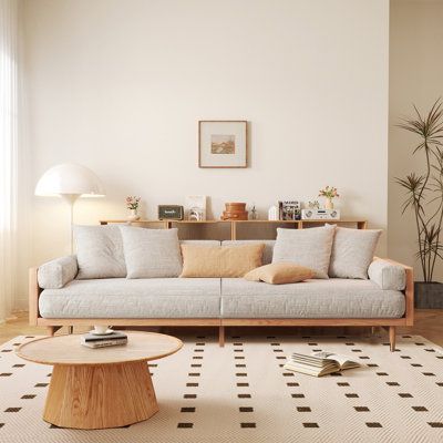 Wooden Sofa Set Elegant and Robust Furniture Option for Living Room Decor