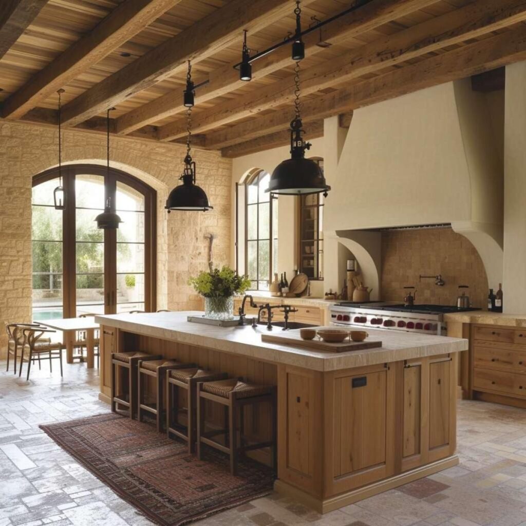 Wooden country-style kitchens