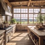 Wooden country-style kitchens