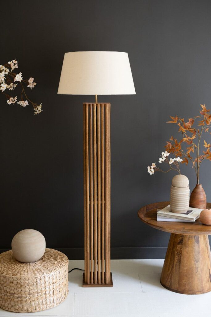 Wooden floor lamps