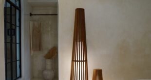 Wooden floor lamps