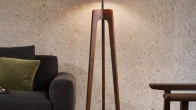 Wooden floor lamps
