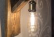 Wooden wall lamp