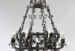 Wrought iron chandeliers