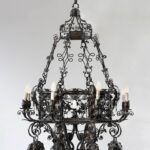 Wrought iron chandeliers