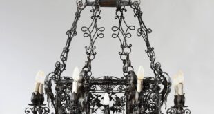 Wrought iron chandeliers