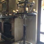 Wrought iron chandeliers