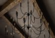 Wrought iron chandeliers