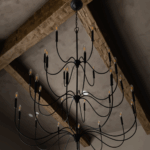 Wrought iron chandeliers