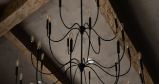 Wrought iron chandeliers