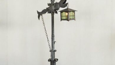 Wrought iron floor lamps