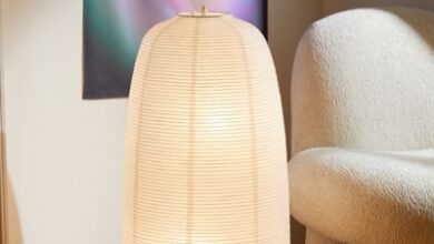 floor lamp in paper
