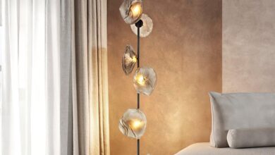 floor lamps in glass