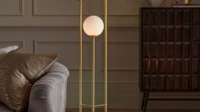 floor lamps in glass