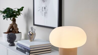 glass table lamp