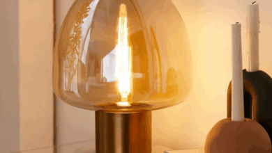 glass table lamp