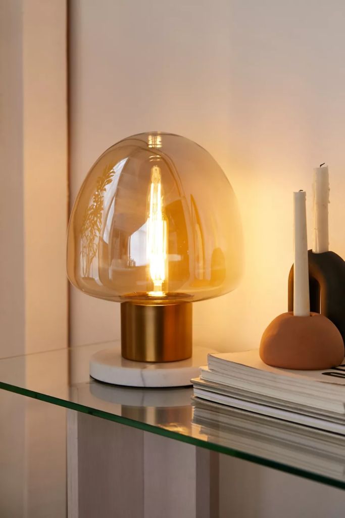 glass table lamp