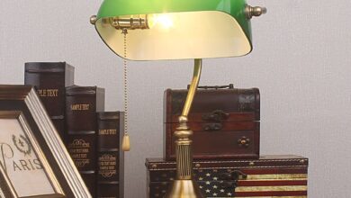 green table lamps