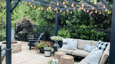 hanging lights outdoors