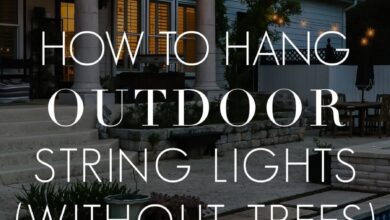 hanging lights outdoors