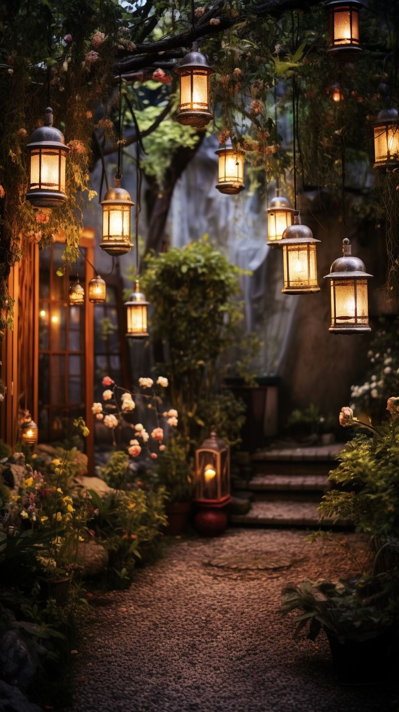 house with outdoor lanterns Create a Cozy Outdoor Ambiance with Charming Lanterns at Home