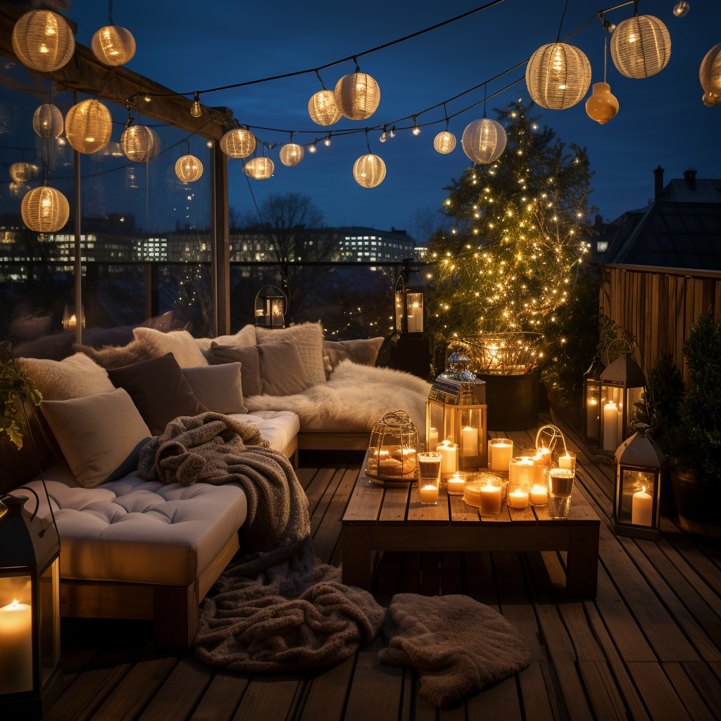 house with outdoor lanterns