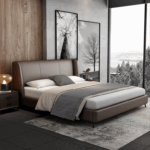 leather bed design