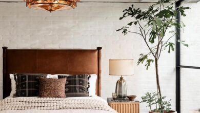 leather bed design