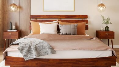 modern solid wood beds
