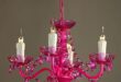 pink chandelier