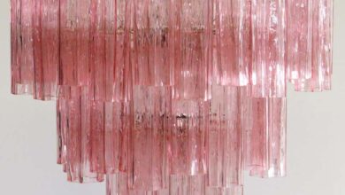 pink chandelier