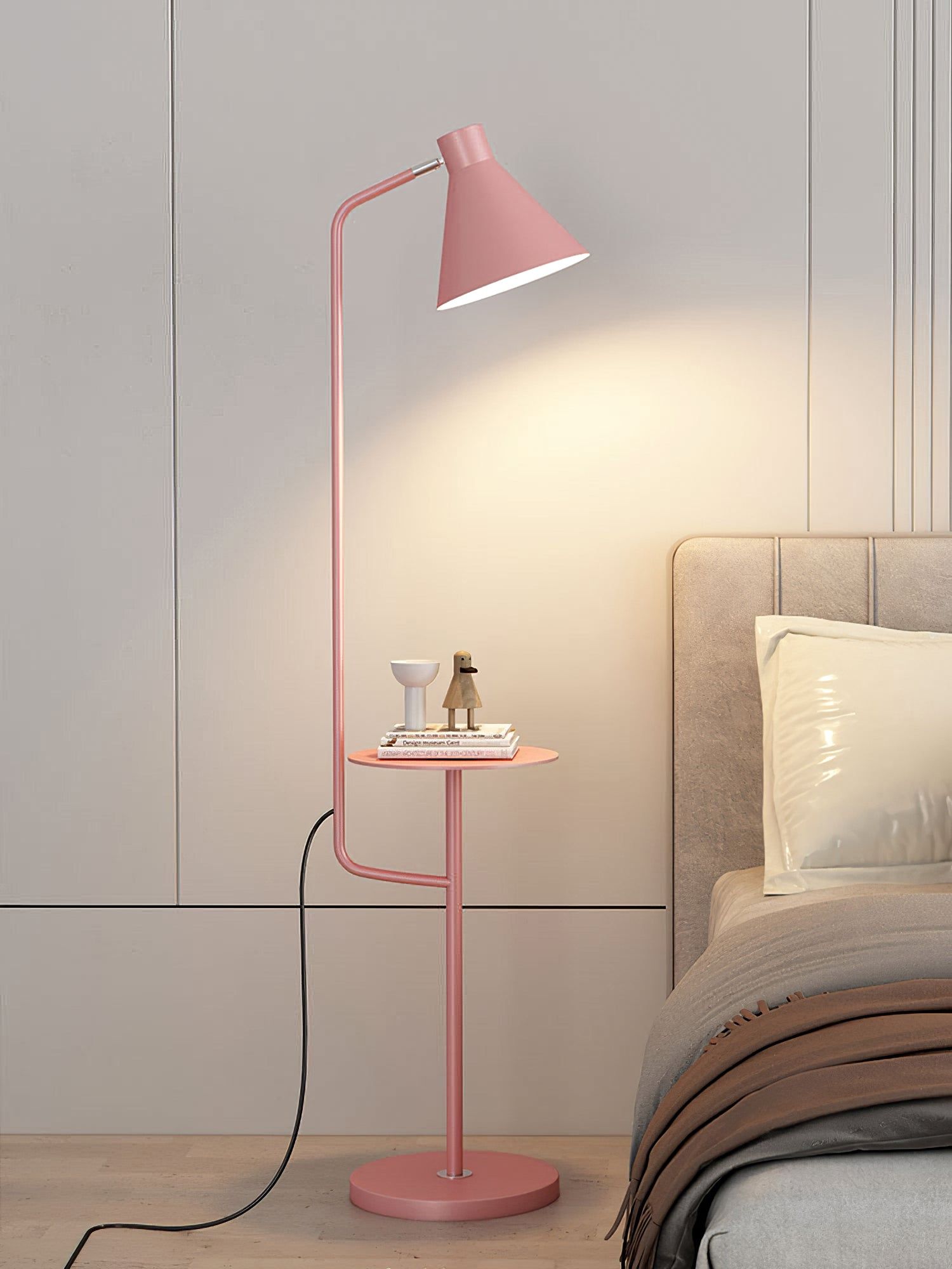 pink floor lamp Brighten up your space with a vibrant and stylish lighting solution