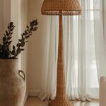 rattan floor lamp