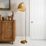 rattan floor lamp